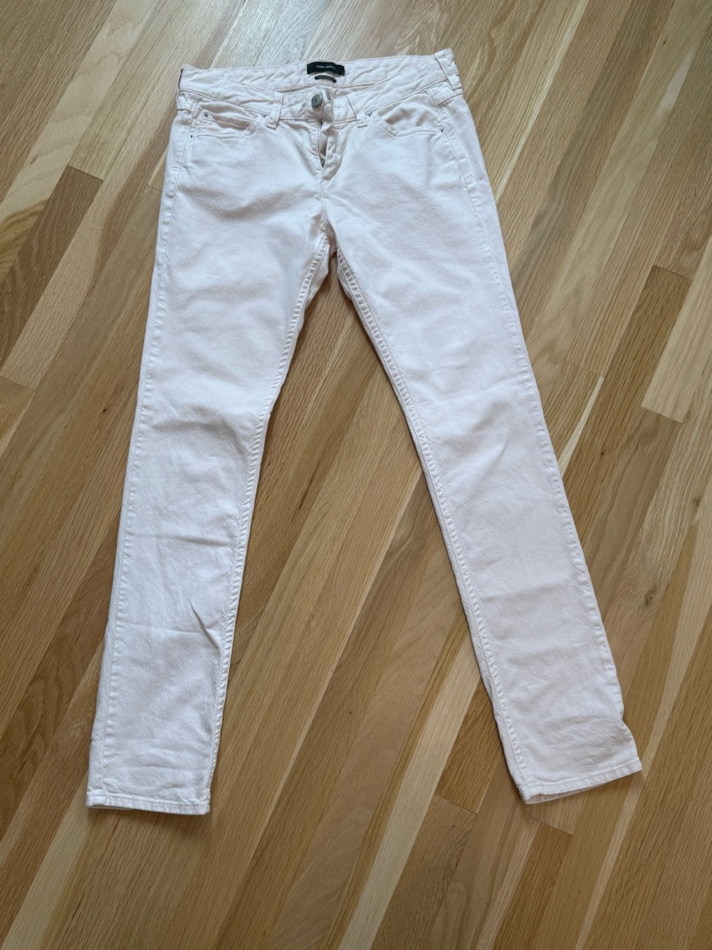 Isabel Marant Pale Pink Straight Low Waist Jeans